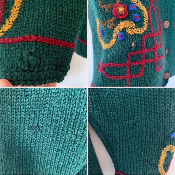 Rare Green Embroidered Cardigan ASO Phoebe Buffay on Friends - Picture 16 of 17